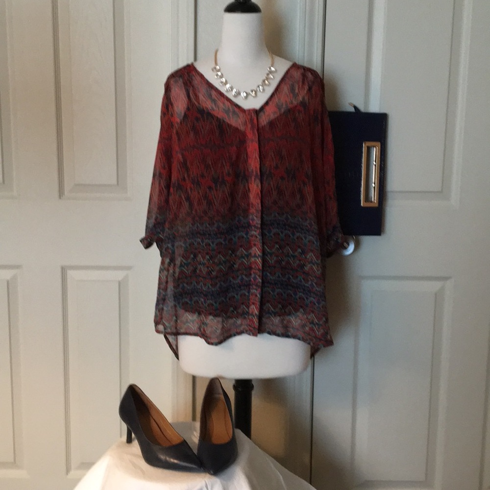 Fantastic Patterned Sheer Top from Stitch Fix